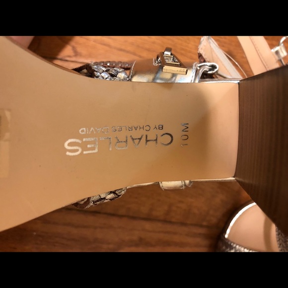 Charles by Charles David Silver Heels - Picture 3 of 7